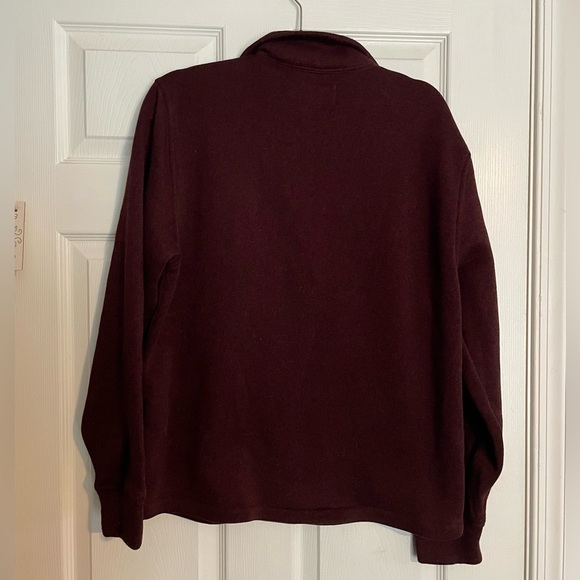 Old Navy Men's Burgundy Quarterzip Sweater - Picture 3 of 5